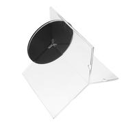 Gatuida Soporte para Menú Giratorio Acrílico A5 14,8x21 Cm Base Negra Expositor de Menú de Varios Lados para Restaurante y Cafetería Portátil Transparente