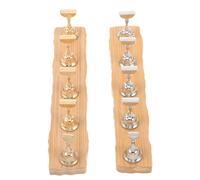 Gatuida Soporte para Practicar Uñas Postizas 2 Piezas Base Decorativa Dorada y Plateada Expositor para Uñas a Presión Herramienta de Manicura para Salón y Uso Doméstico Adecuado para