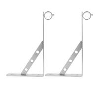 Gatuida Soporte Triangular Lateral para Varilla de Tendedero de Acero Inoxidable, Soporte de Metal para Barra de Ropa de 10 Pulgadas, Resistente Oxidación para Balcón y Pared Exterior