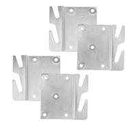 Gatuida Soportes de Cama de Madera de Repuesto 4 Piezas Conectores de Marco de Cama 93Mm Placas de Gancho Resistentes Herrajes Ocultos para Muebles