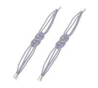 Gatuida Sujetacortinas Magnético Nudo Chino 2 Piezas Gris, Abrazadera para Cortinas de Ventana, Cuerda Decorativa de Tela, Adecuado para Sala de Estar, Dormitorio y Oficina