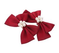 Gatuida Sujetadores para Lazos de Zapatos para Mujer con Perlas Artificiales, Hebillas de Aleación de Zinc en Forma de Lazo, Livianos y Versátiles para Bodas y Fiestas, Pack de 2 Piezas