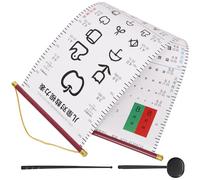 Gatuida Tabla Optométrica Colgante Doble Cara Pvc Resistente Puntero Manual y Oclusor Ocular Portátil para Exámenes Visuales en Hogar, Escuela y Hospital, Juego Profesional para