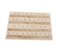 Gatuida Tablero del Alfabeto Braille Herramienta De Aprendizaje Braille Tabla del Alfabeto Braille Tablero De Soporte Braille Bajo Ciego Reloj Parlante para Ciegos Visión Ciego De Madera