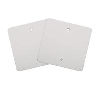 Gatuida Tapa de la caja eléctrica de acero inoxidable 2 piezas placa ciega en blanco 4.72x4.72in resistente a altas temperaturas y arañazos con tornillos para hogar