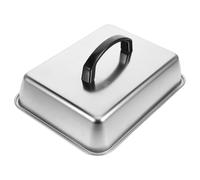 Gatuida Tapa Plana Rectangular para Parrilla al Aire Libre, Cubierta de Acero Inoxidable 26x20x5 Cm, Resistente al Calor, Adecuado para Derretir Queso y Cocinar Filetes en Barbacoa