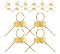 Gatuida Tapas para Adornos Navideños Doradas 100 Unidades Metálicas Redondas para Colgadores de Árbol de Navidad Repuestos Decorativos Ligeros y Resistentes para Decoración Festiva