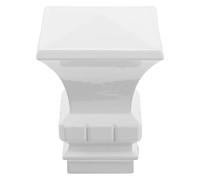 Gatuida Tapones de Extremo para Barra de Cortina de Hierro, Remates Cuadrados Blancos, Accesorios Decorativos Resistentes y Antióxido para Barras de Ventanas, Uso en Dormitorios y