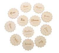 Gatuida Tarjetas de Madera para Niña de Mensuales con Diseño Original Soporte para Fotos de Cumpleaños y Seguimiento de Crecimiento Infantil