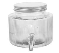 Gatuida Tarro De Cristal Dispensador De Agua Con Grifo 2.8l Dispensador De Bebidas Heladas Material De Vidrio Para Fiestas y Reuniones Frasco De Té Con Grifo Jarra De Agua