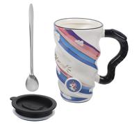 Gatuida Taza de Unicornio Obsequio para Café y Té 500ml de Cerámica con Tapa Diseño Espiral Varios estilos Adecuado para Familiares y Parejas Varios estilos