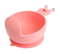Gatuida Tazón de para Niña con Ventosa Derrames Resistente y Portátil Plato de Alimentación Infantil Seguro y Fácil de Limpiar Color Rosa con Diseño de Caracol