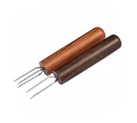 Gatuida Tenedor de Moxibustión de Madera Ébano y Palisandro, 2 Piezas, Extensor Portátil para Rollos de Moxa, de Duradera, para Moxibustión en Casa y Terapia