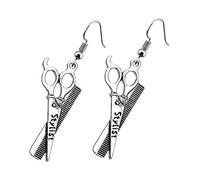 Gatuida Tijeras De Moda Peine Pendientes Para Mujer Obsequio De Agradecimiento Diseño De Dibujos Animados Colgantes Oreja