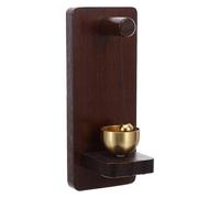 Gatuida Timbre de Puerta Magnético de Madera y Latón Vintage Carillón de Viento Resistente Intemperie Decoración para Entrada de Tiendas y Hogares Instalación sin Dañar la Pared