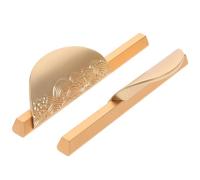 Gatuida Tiradores de Cajón de Media Luna 2 Piezas, Tirador para Armario y Muebles, Acabado Negro Cepillado, Diseño Semicircular, 96 Mm entre Agujeros, Herrajes para Gabinetes y Puertas