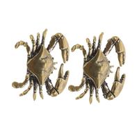 Gatuida Tiradores de Puerta de Latón Forma de Cangrejo Envejecido, 2 Piezas, Manijas Náuticas para Armario y Dormitorio, Tiradores de Cajón Costeros Decorativos para Muebles de Playa