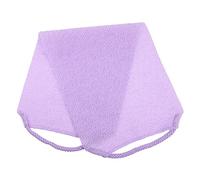 Gatuida Toalla Exfoliante Doble Cara para Baño con Cuerda de Tirar para Limpiar y Masajear Espaldas y Áreas Difíciles de Color Lavanda
