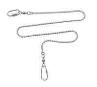 Gatuida Tobillera De Loro y Pájaros De Acero Inoxidable, Resistente Al Desprendimiento, Talla 4, Cadena Metálica Gruesa, para Uso Aves Domésticas