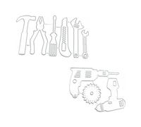 Gatuida Troquel de Corte DIY 2 Piezas para Manualidades de Repujado Plantilla Decorativa Forma de Herramienta Moldes Metálicos para Álbumes de Fotos y Tarjetas Creativas