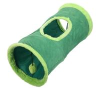 Gatuida Túnel Plegable para Gatos de Interior con Mirilla y Pelota de Peluche Colgante Tubo de Portátil para Entretenimiento Casa