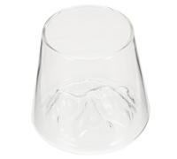 Gatuida Vaso de Vidrio Transparente Reutilizable Japonés con Diseño Fuji Resistente al Calor Taza Grande para Agua Café Cerveza y Cócteles y Cafeterías