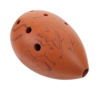 Gatuida Xun de 8 Agujeros para Estudiantes, Instrumento Musical Étnico de Arcilla en Forma de Gota, Tono F, Color Tierra, Adecuado para Principiantes y Obsequio Musical
