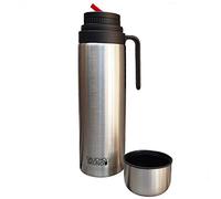 Gaucho Bruno Yerba Mate - Termo para Yerba Mate con pico cebador pico rojo de alto precision iconico - Termico de 1 litro para bebidas frías y calientes - Acero inoxidable