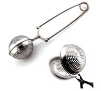Gaucho Cebar Colador de té para té suelto ● Colador de té de acero inoxidable 304 ● colador de té reutilizable ● Colador para la mayoría de tazas ● Colador de té y hierbas, plateado
