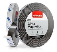 GAUDER Cinta Magnética Autoadhesiva Fuerte (30 mm x 6 m) | Tiras Magnéticas con Respaldo Adhesivo | Cinta Magnética