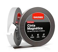 GAUDER Cinta Magnética Extremadamente Autoadhesiva (20 mm x 3 m) | Tiras Magnéticas | Cinta Magnética