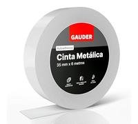 GAUDER Cinta metálica autoadhesiva - Tiras finas con adhesivo de espuma para imanes, Figuras Tonie® y estanterías - Cinta ferrosa (6 m x 35 mm)