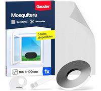 GAUDER Mosquitera para Ventana - Red Anti-Insectos con Cierre de Gancho y Bucle - Protección Adhesiva contra Mosquitos - Malla Autoadhesiva (100 x 100 cm - Negra)