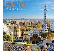 BrownTrout - Calendario de pared - Antoni Gaudí 2026 - Calendario artístico - Original Flame Tree