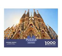 Gaudí's Architecture in Barcelona Puzzle De Madera Impermeable Puzzles De 1000 Piezas Regalos para Adultos Imposible Rompecabezas Juegos Desafiantes
