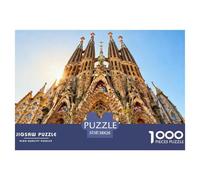 Gaudí's Architecture in Barcelona Puzzle De Madera Impermeable Puzzles De 1000 Piezas Regalos para Adultos Imposible Rompecabezas Juegos Desafiantes