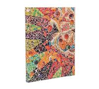 Paperblanks Libreta Sol de Gaudí (Mosaicos de Gaudí) Tapa dura sin líneas, cierre envolvente
