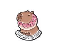 GAUEIOUR 1 broche de moda y bonito, diseño creativo de dibujos animados en forma de capibara, decoración de ropa, mochila, insignia, pin versátil y personalizado, accesorios para mujer