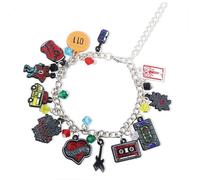 GAUEIOUR Bonita pulsera de dibujos animados, joyería simple para mujer, Stranger Eleven Ives Mike, diseño clásico de terror con colgante de figura de elemento, cadena de mano ajustable, accesorios de