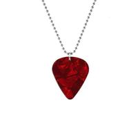 GAUEIOUR Hellfire Club Eddie Munson - Collar con colgante de púa de guitarra de metal pesado, rock punk, cadena de abalorios, regalo de joyería para hombres, mujeres, amantes de la música, collar