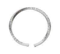 GAUEIOUR Pulsera de amuleto Viking-Runes para hombre, ajustable, tótem sólido, joyería de aleación de plata versátil y minimalista, 0, Acero inoxidable, No es una piedra preciosa