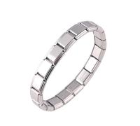 GAUEIOUR Pulsera elástica de acero inoxidable, pulsera creativa clásica europea y americana, pequeña y lujosa, pulsera de plata, versátil y ajustable para hombres y mujeres