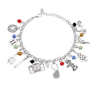 GAUEIOUR Pulsera inspirada en el tema, Eleven Ives Mike Classic Tema de terror Elemento colgante de figura, cadena de mano ajustable, accesorios de fiesta de disfraces de cosplay