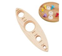 Gauge for Safety Eyes, Wooden Measuring Tool, Precision Sizer with Washers, Sewing Crochet Craft Aid, Ideal for Puppets, Plush Toys, Stuffed Animal Projects, 5.51x1.77 Inch