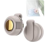 Gaukomzs Mini ventilador portátil sin aspas de 3 velocidades con clip para camisa y talla, color blanco