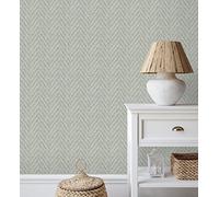 GAULAN 500679666 - Papel pintado vinílico ecológico de espiga textura fibra vegetal en relieve para pared salón cocina baño mueble comedor - Muestra DIN A4