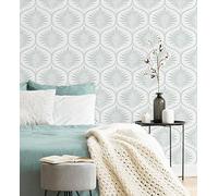 GAULAN 500680703 - Papel pintado vinílico ecológico de damasco con dibujo de hojas para pared salón cocina baño dormitorio comedor - Muestra DIN A4