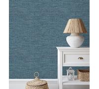 GAULAN 500682342 - Papel pintado vinílico ecológico efecto fibra vegetal tejida teñida con textura en relieve para pared salón cocina baño dormitorio pasillo - Muestra DIN A4