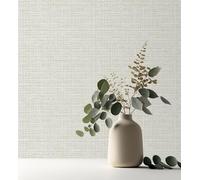GAULAN 500682396 - Papel pintado imitación tela de rafia con textura en relieve para pared salón cocina comedor oficina despacho - Muestra DIN A4