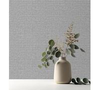 GAULAN 500682861 - Papel pintado vinílico de cuadros escoceses efecto textil en relieve color gris metálico para pared salón cocina dormitorio pasillo mueble - Muestra DIN A4